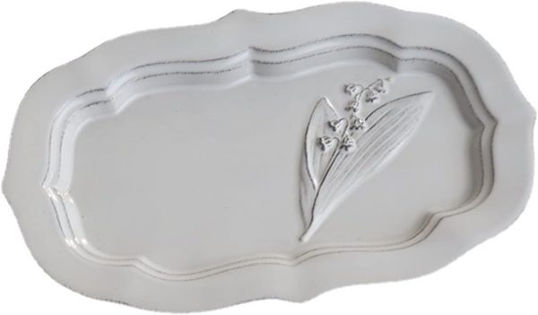 Plates Modern Ceramic Plate Relief Lily Valley Decorative Fruit Salad Plate