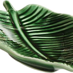Leaf Jewelry Tray, Ceramic Leaf Shape Trinket Dish, Ring Holder Dish Trinket Tray for Key Ring Earring Necklaces Bracelets Jewelry Home Decor