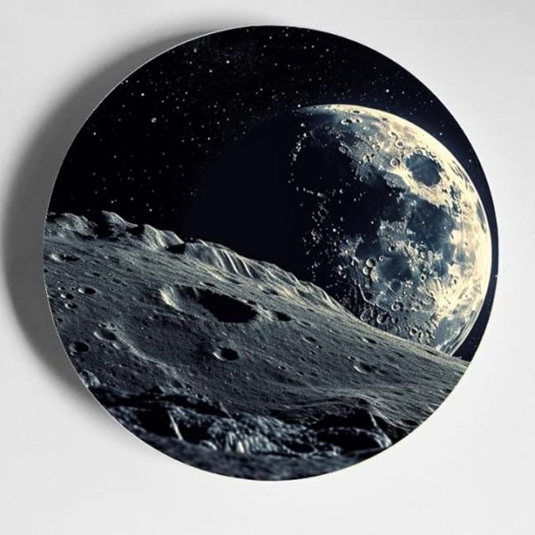 Relief Decorative Ceramic Plates 10 Inch with Display Stand Designed for Elegant Wall Hanging - Image 2